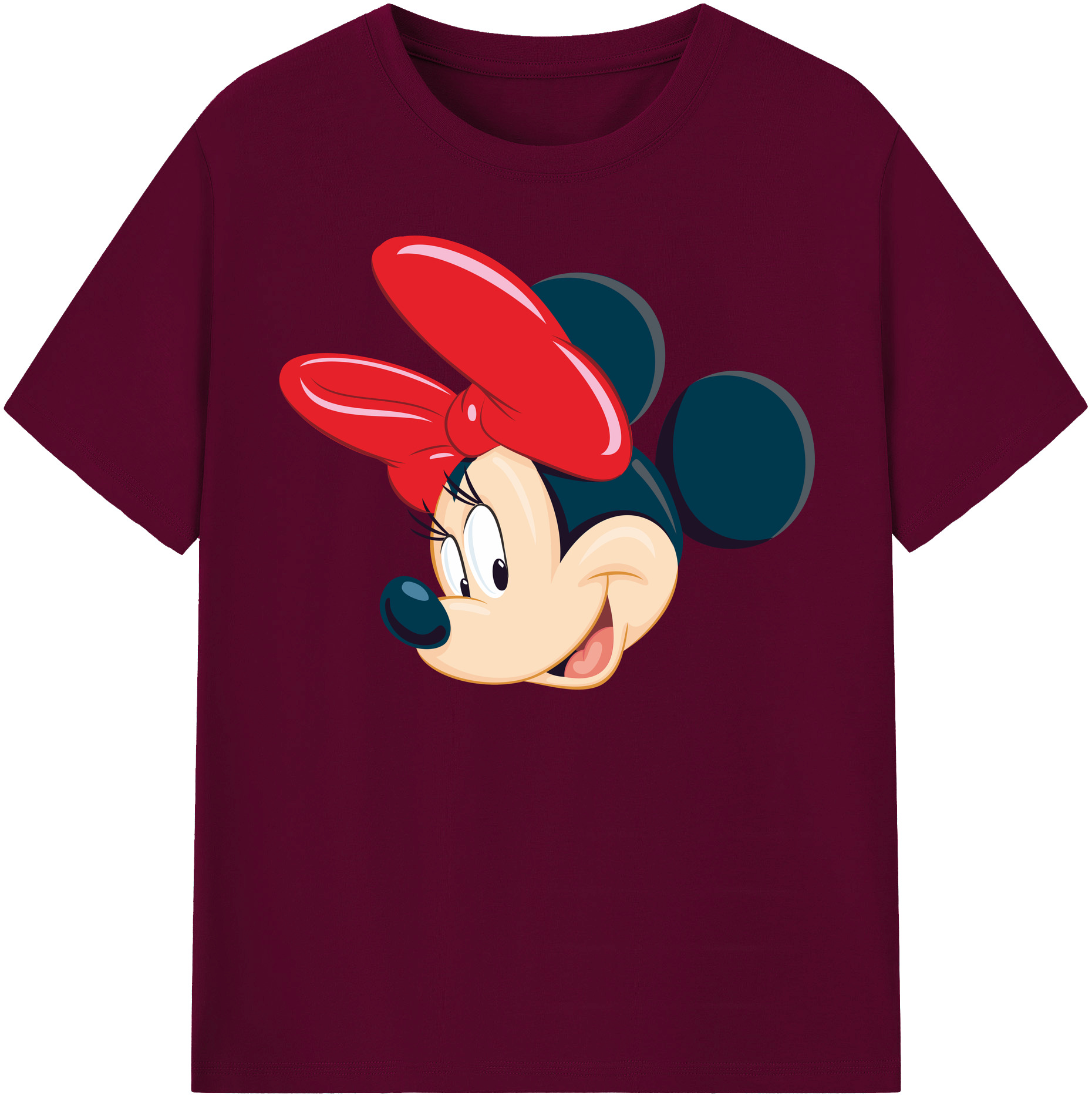 （画像用） ミッキーマウス Mickey Mouse レディースカジュアルプリントTシャツ（綿100％）